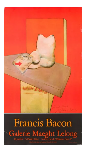 Galerie Maeght Lelong Exhibition Poster by Francis Bacon, Paris, 1984
