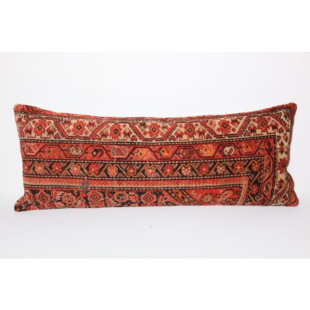 Here i am listing a 100% Handmade double knotted rug pillow cover, made from antique Persian tribal carpet rug. This’s a...