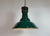 Industrial French Petrol Enamel Pendant Lamp from Sammode, 1950s For Sale - Image 11 of 18