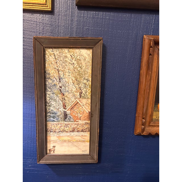 Antique 1920's Signed Watercolor Painting by Mildred Ayling Parker, Framed For Sale - Image 10 of 10