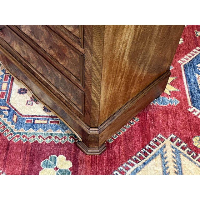 Napoleon III Commode in Mahogany with Oak and White Marble Top, 1800s For Sale - Image 11 of 18