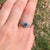 Blue Diamond Ring With Earth Mined Diamond Accents: Solid 14k Gold, Round 4mm, Size 6.75 For Sale - Image 4 of 11