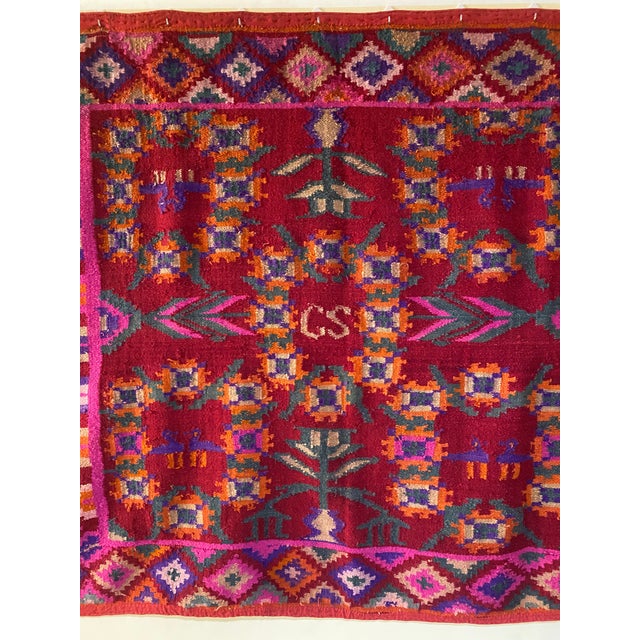 Mid-Late 20th Century Vintage Peruvian Andean Pictorial Wool Textile Wall Hanging (69' X 57.5") For Sale - Image 4 of 13
