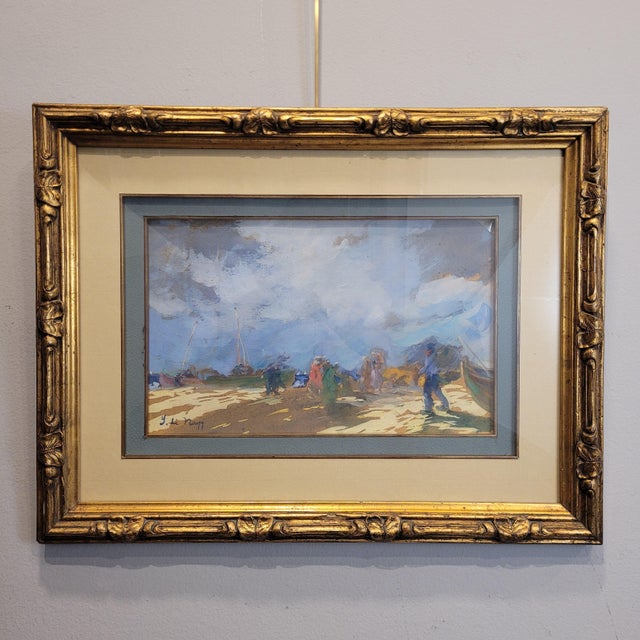 S. Nanzy, Squall in the Landes, 1890, Gouache and Watercolor on Cardboard, Framed For Sale - Image 6 of 18