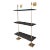 Marais 3-Tier Black & Gold Shelf 36" W For Sale