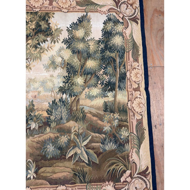 Vintage Tapestry Depicting a Hidden Forest For Sale - Image 4 of 7