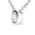 10K White Gold 1/3 Carat Round Brilliant-Cut Diamond Modern Bezel-Set Solitaire 16"-18" Pendant Neck For Sale - Image 4 of 7