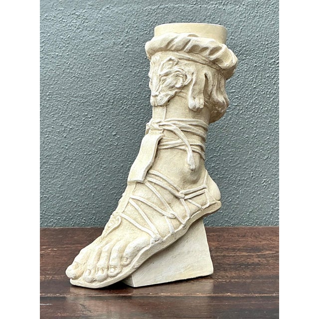 Vintage Plaster Roman Foot Sculpture For Sale - Image 17 of 17