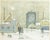Folmer Bendtsen, Working-Class Neighborhood in Wintertime, 1960, Color Lithograph For Sale