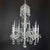 Eight-Light Bohemian Crystal Chandelier, 1950 For Sale - Image 3 of 10