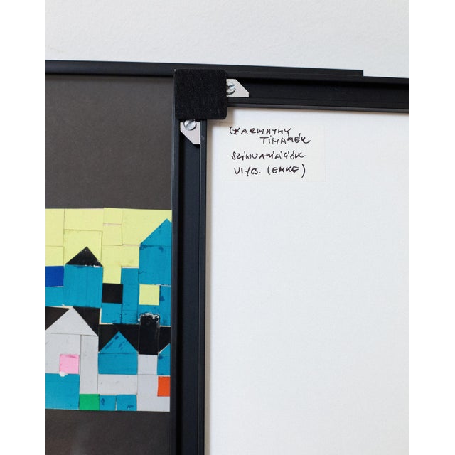 Mid-Century Modern Tihamér Gyarmathy, Collage in Pair, Set of 2 For Sale - Image 3 of 4