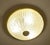 Large vintage glass flush mount light in the manner of Barovier Toso, ribbed glass, brass base. 7.48 in.H / 19 cmH...