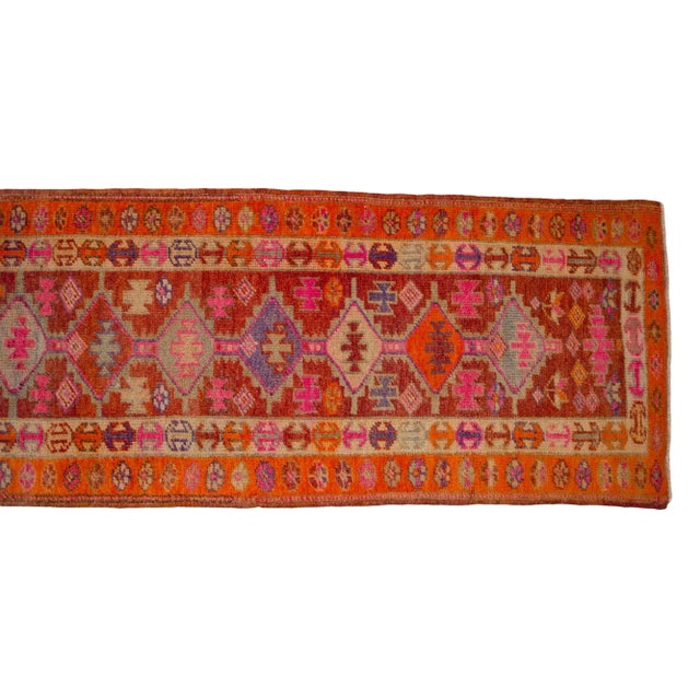 1970s Vintage Hand-Knotted Kurdish Runner For Sale - Image 10 of 12