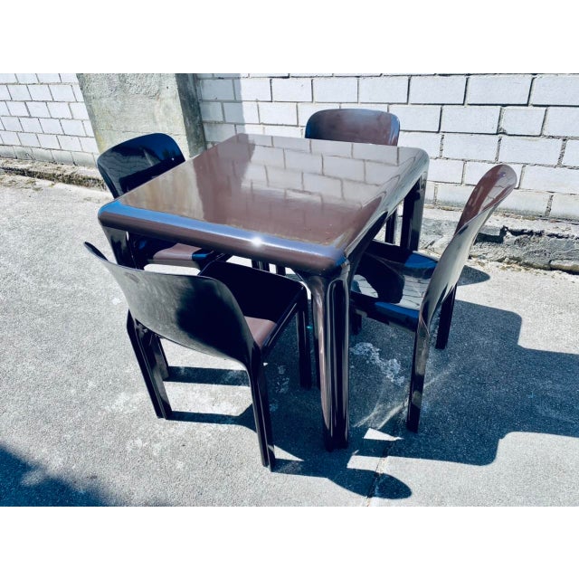 Selene Chairs and Stadio Table by Vico Magistretti for Artemide, 1980s, Set of 5 For Sale - Image 6 of 18