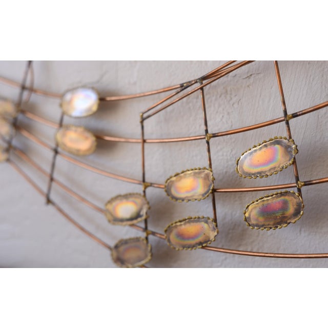 Metal Mid Century Musical Staff & Notes Metal Wall Sculpture For Sale - Image 7 of 9
