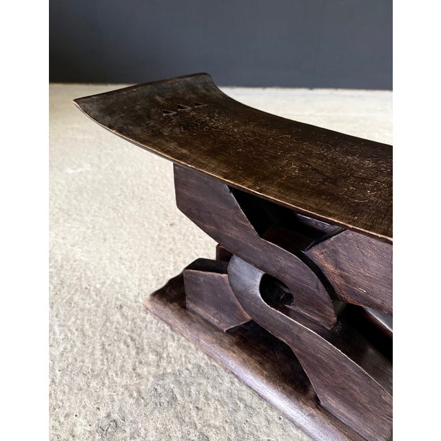 Handcarved Ashanti Tribal Stool, Africa, 1950s For Sale - Image 9 of 17