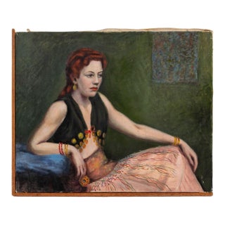 Harrison Frerichs Portrait of a Bohemian Woman Oil For Sale
