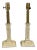 Pair of English 18th Century Creamware Candle Sticks Lamps For Sale