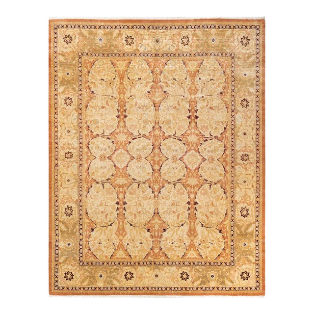 Vintage Moroccan Hand Knotted Wool Area Rug, Bronze - 7'10" X 10'1" For Sale