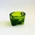 A mid century glass ashtray by Viking Glass. Made of thick, heavy glass in a vibrant green color. Round shape that tapers...