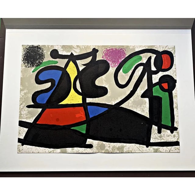 Modern Joan Miro, Composition for Derriére Le Miroir No. 186, 1970, Original Color Lithograph For Sale - Image 3 of 6