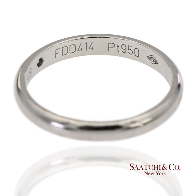 Contemporary Cartier Platinum 950 Natural Diamond Wedding/Engagement Band Ring, Size 5 For Sale - Image 3 of 11