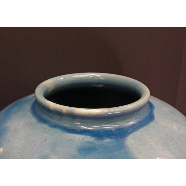 Early 20th Century Japanese Large Ceramic Peacock Decorated Vase For Sale - Image 9 of 9