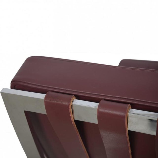 Barcelona Chair in Burgundy Leather by Ludwig Mies van der Rohe, 2000s For Sale - Image 12 of 18