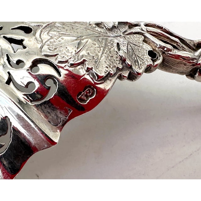 Victorian Pierced Sterling Fruit or Sugar Sifter by George Angell, London, 1871 For Sale - Image 11 of 12