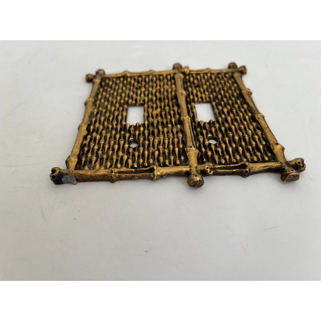 Mid Century Bamboo-Style Switch Plates - a Pair For Sale - Image 6 of 9