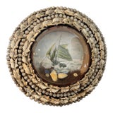 Antique British Colonial Shell Encrusted Signed Sailors Valentine For Sale