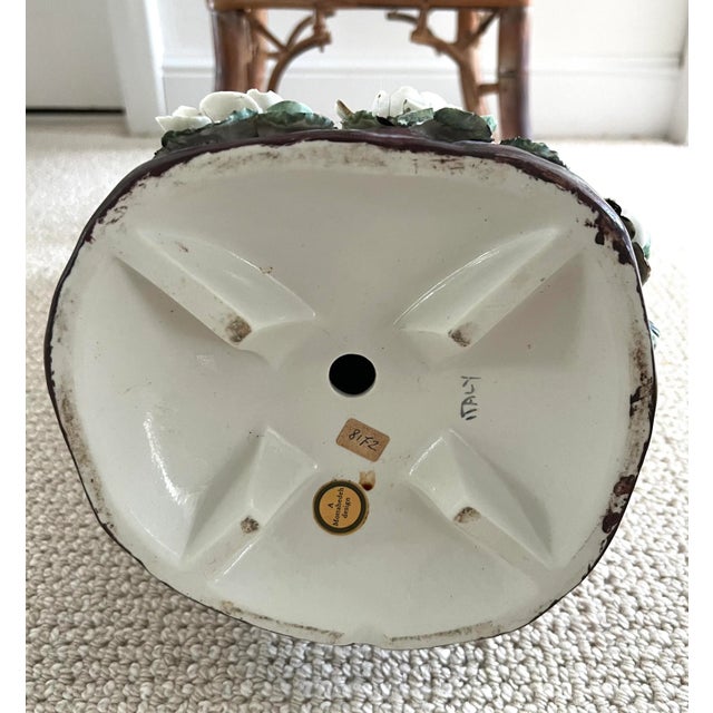 Mottahedeh Mid 20th Century Italian Mottahedeh Porcelain Large Owl For Sale - Image 4 of 13