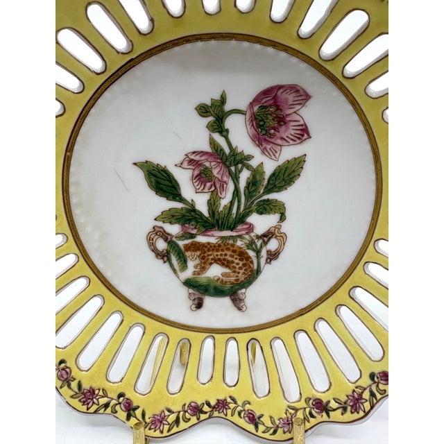 Late 20th Century Vintage Decorative Asian Jaguar and Elephant Plates/Bowls - A Pair For Sale - Image 5 of 6