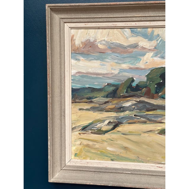 Mid-Century Modern Georg Andersson, Mountains Landscape, 1950s, Oil Painting on Canvas, Framed For Sale - Image 3 of 17