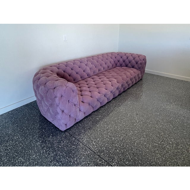 SA Baxter Chesterfield Style Baxter Sofa in Nubuck Leather For Sale - Image 4 of 7