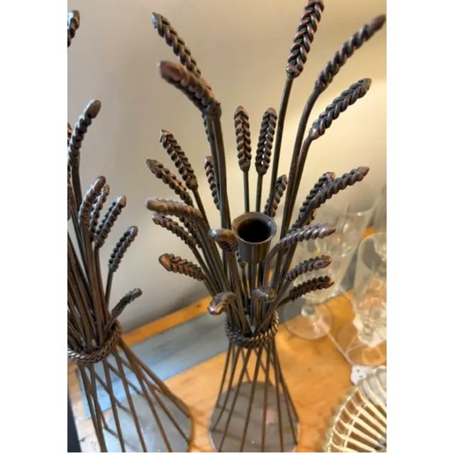 Early 21st Century Wheat Sheath Candle Holders For Sale - Image 5 of 5