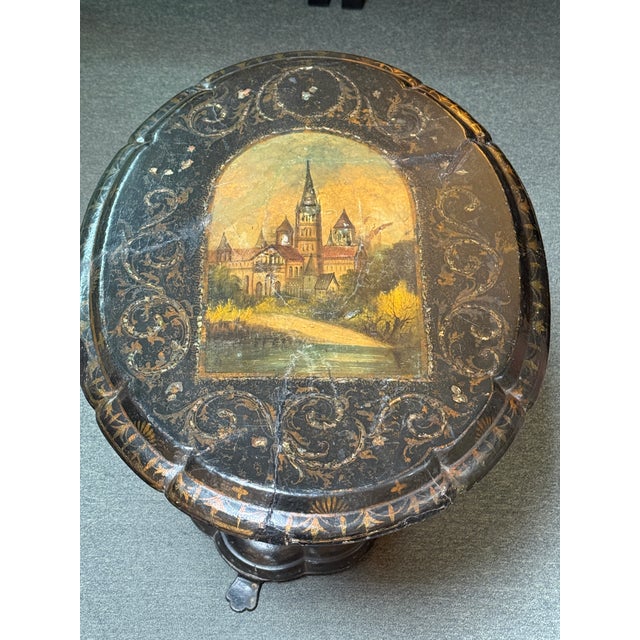 Black 19th Century Victorian Tilt Top Pedestal Table For Sale - Image 8 of 12