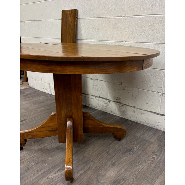 Antique American Empire Style Scroll Foot Pedestal Dining Table Breakfast Table For Sale - Image 11 of 14