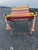 Metal Vintage Hollywood Regency Campaign Style Wrought Iron Curved Sling Bench For Sale - Image 7 of 12