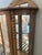 1980s Oak Curved Glass Lighted Curio Cabinet For Sale - Image 4 of 10