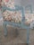 Textile Pair of French Provincial Blue Frame Open Arm Chairs For Sale - Image 7 of 18