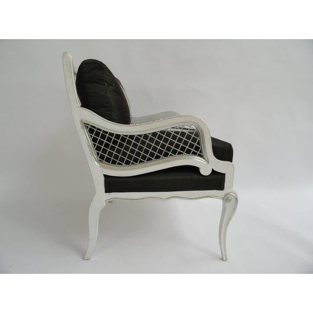 Vintage Harlequin Armchairs Attributed to Maison Jansen Set of 4 For Sale In Miami - Image 6 of 12