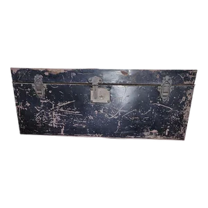 Late 1800s Victorian Military Metal Trunk