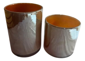 Uttermost Hand Crafted Tangelo Beige Orange Vase - A Pair
