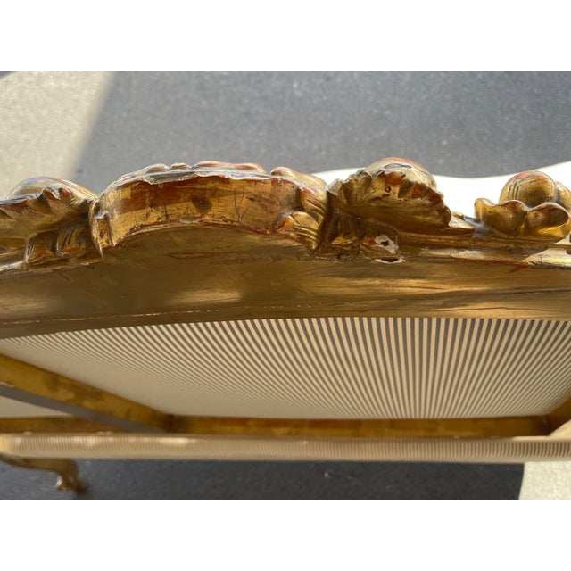 19th Century 19th C. Louis XV Style Gilded Setee For Sale - Image 5 of 5