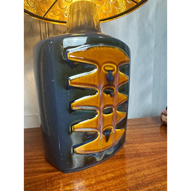 Vintage Danish Ceramic Table Lamp by Einar Johansen for Søholm, 1960s For Sale - Image 6 of 12
