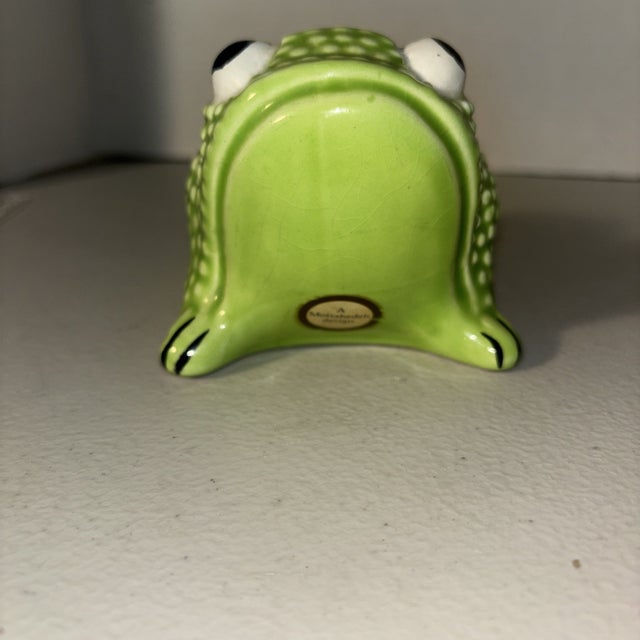 Mid-Century Modern Vintage MCM Mottahedeh Jean Rogers Style Frog Green Hobnail Cachepot Planter For Sale - Image 3 of 6