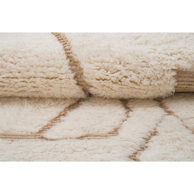 Textile Hand-Knotted Wool Rug by Azele Studio For Sale - Image 7 of 9