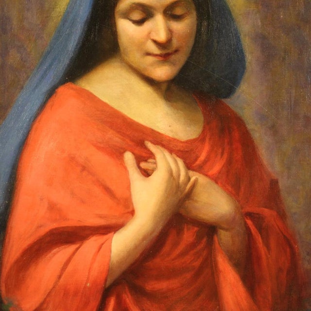 Italian Artist, The Madonna, 1929, Oil on Canvas, Framed For Sale - Image 6 of 16