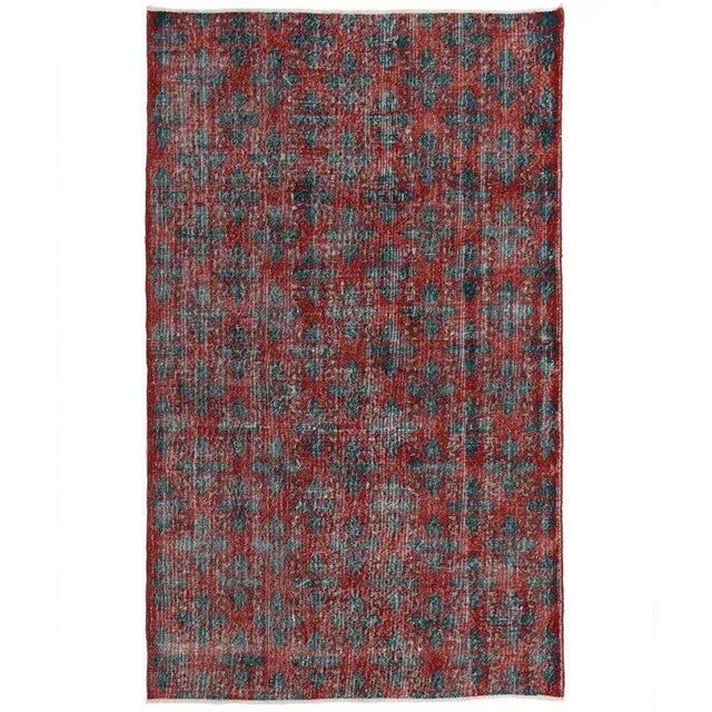 Mid 20th Century Vintage Mid-Century Zeki Muren Turkish Sivas Rug - 5′6″ × 9′ For Sale - Image 5 of 5